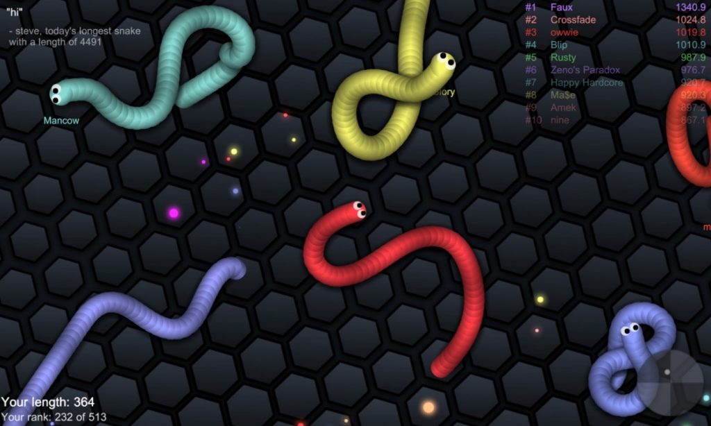 Скачать бесплатно игру slither-io на PC